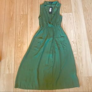 Green midi dress